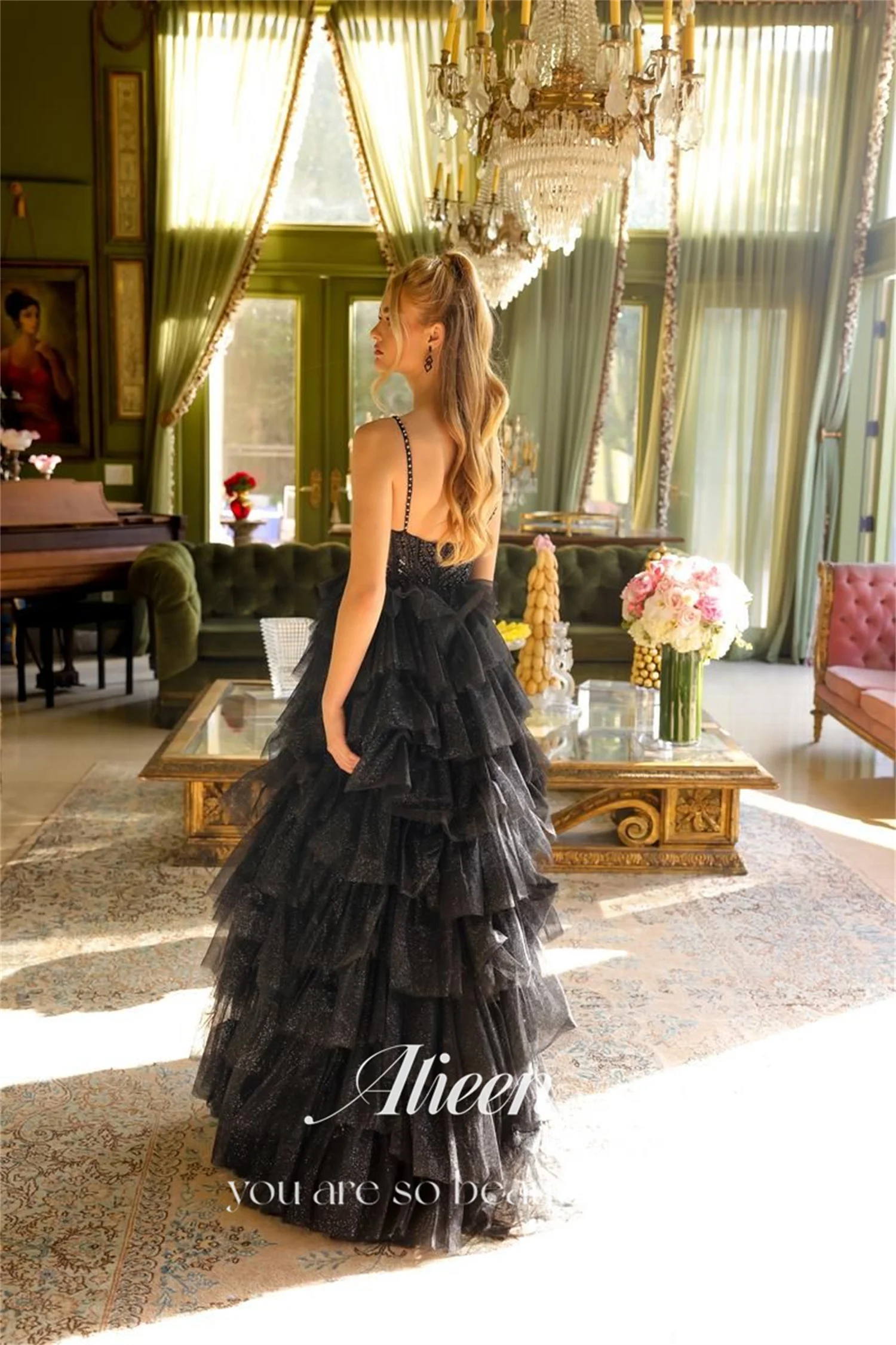 Aileen Elegante Dames Feestjurken Dames 2024 Aangepaste Handmatige Meerlaagse Galajurken 2025, Dames Avondjurk Vrouw Gala