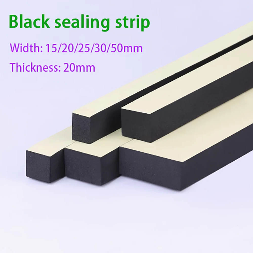 EVA Width 15-50mm Seal Strip Self Adhesive Door Window Weather Stripping Sliding Wardrobe Door Sound Insulation Dust Seal Strip