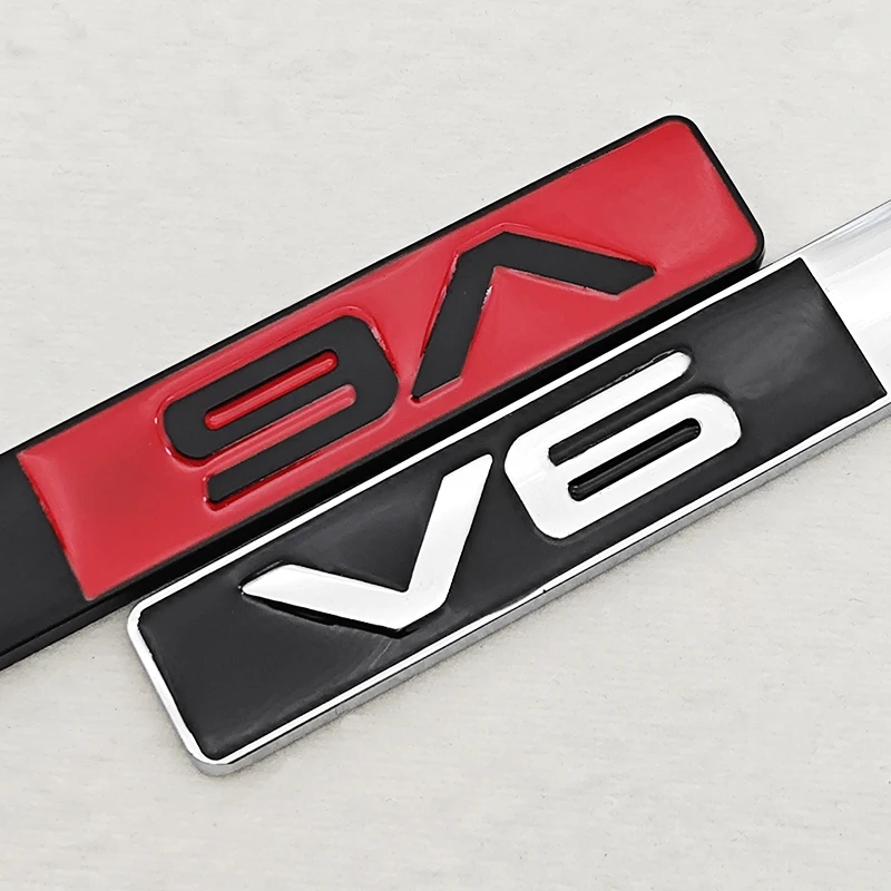 3D Zinc Alloy Logo V6 4WD Car Letters Rear Trunk Badge Sticker Emblem For Toyota Prado Land Cruiser 4Runner Auto Accessories