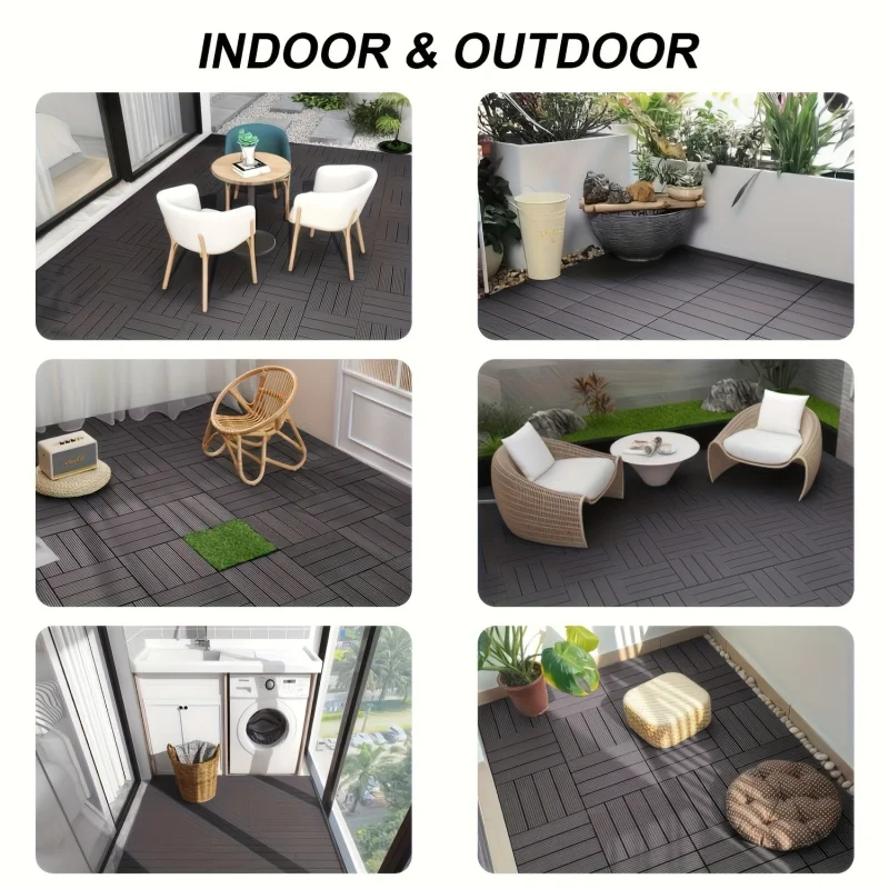 30cm square flat plastic floor tiles, waterproof wear resistant splicing floor mats home renovation decor
