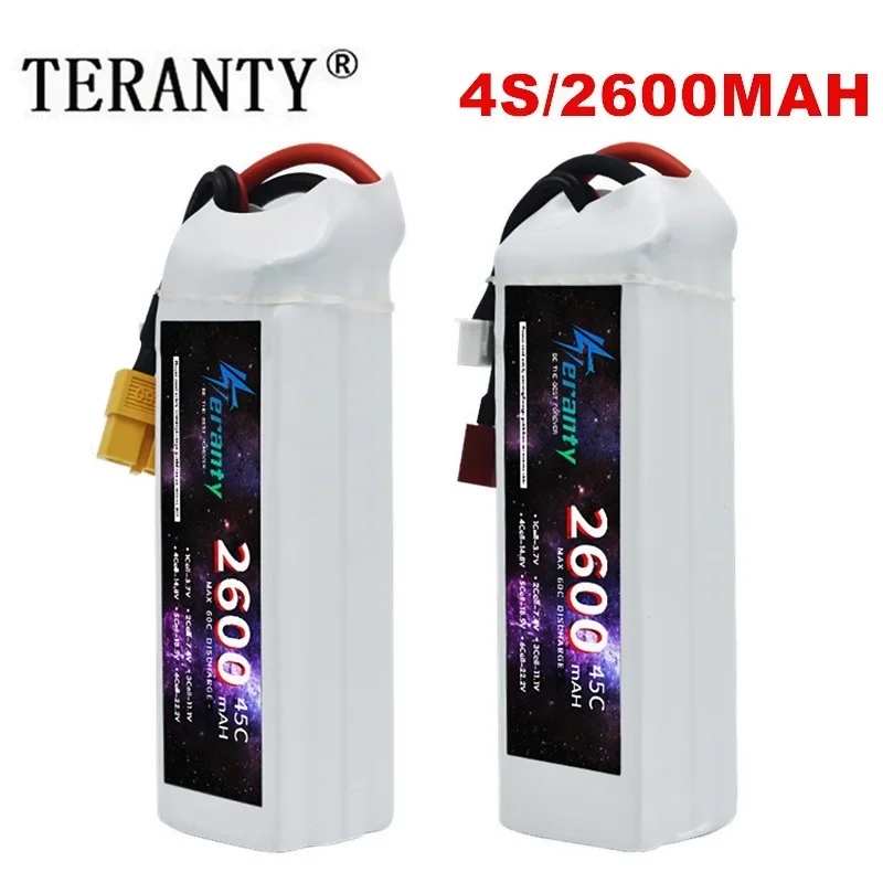 

2600mAh 4S 14.8V LiPo Battery 45C For RC Helicopter Quadcopter FPV Racing Drone Parts With XT30/XT60 Deans 14.8v Drones Battery