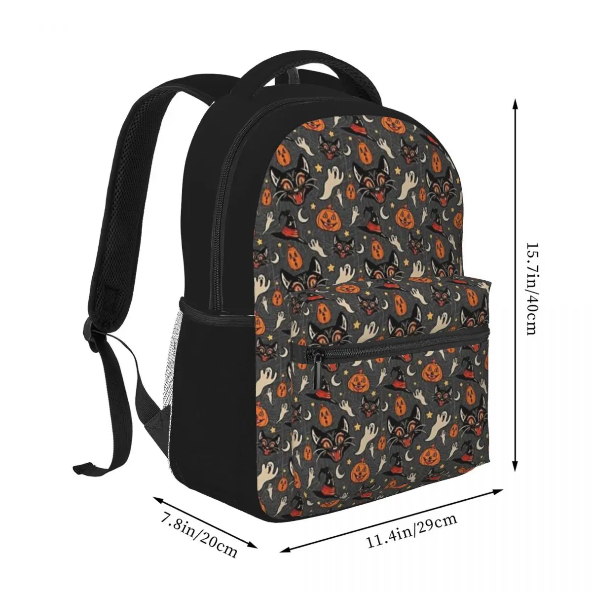 Mochila impermeable Vintage para hombre y mujer, bolsa trasera ultraligera para Halloween, bolsa para libros, mochila elegante de 16 pulgadas