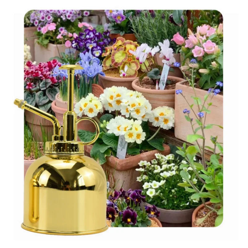 

Vintage Brass Watering Can Stainless Steel Water Bottle true Sprinkling Garden Plants Tool bonsai spray Succulent flower Can