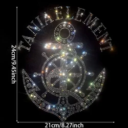 Fashion letter rhinestone exquisite shiny large cloth paste hot diamond Sequin DIY clothes T-shirt ironing patch