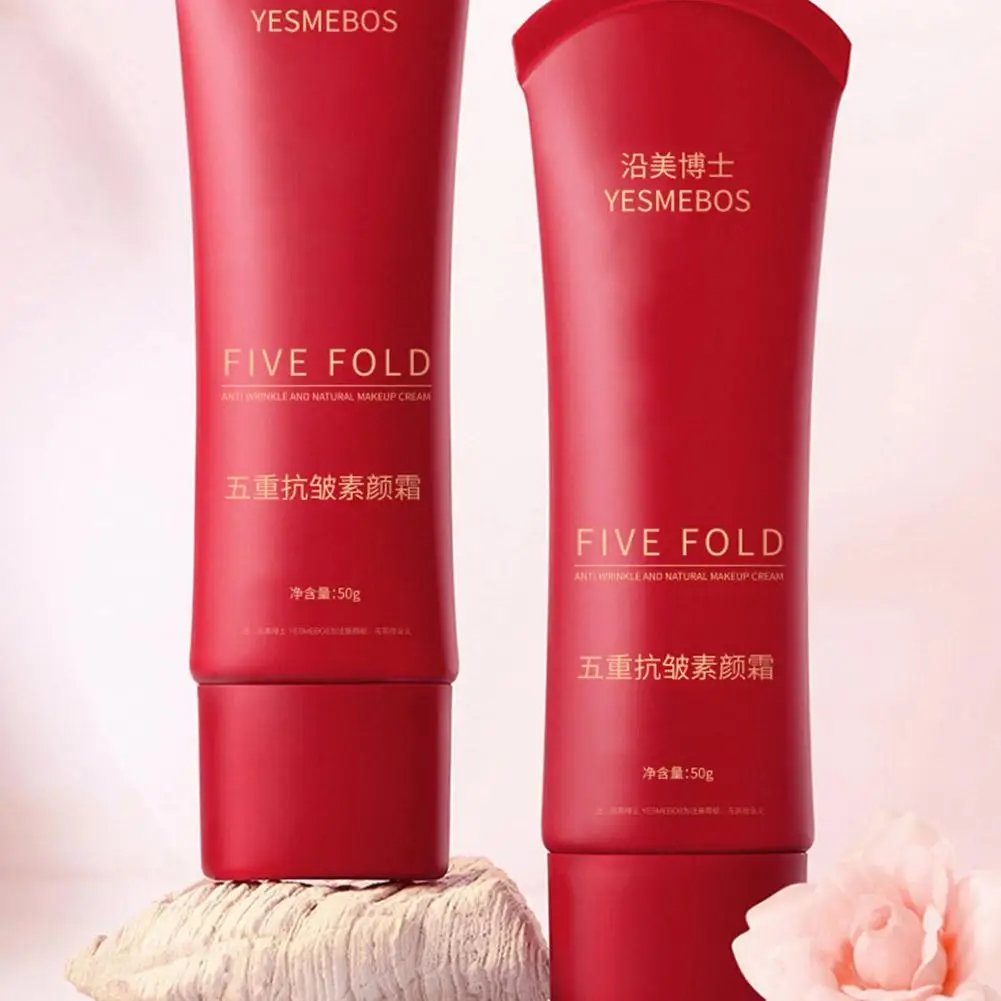 2pcs Five-fold BB Face Cream Waterproof Oil Control Long-lasting Moisturizing Concealer Makeup Isolation Cream Beauty 50g