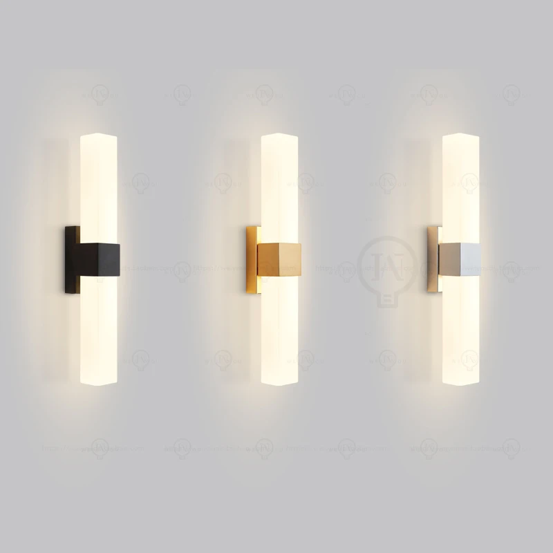 Minimally modern living room background wall light Nordic staircase hallway bedroom headboard circular glass mirror front light