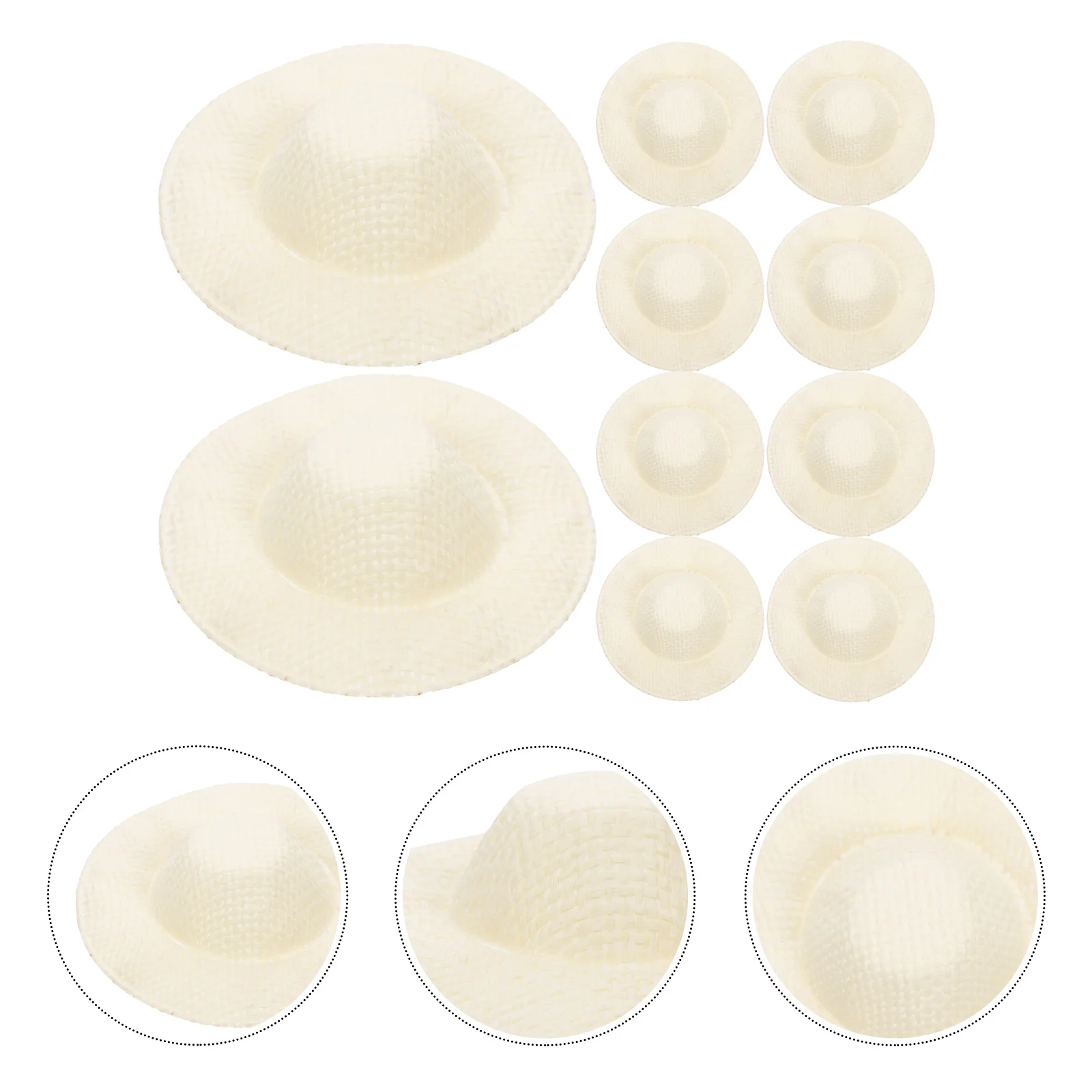 10Pcs Miniature Hats Soft Smooth Fabric Lightweight Easy to Store Perfect for Craft Projects Home Decor Party Favors Handmade