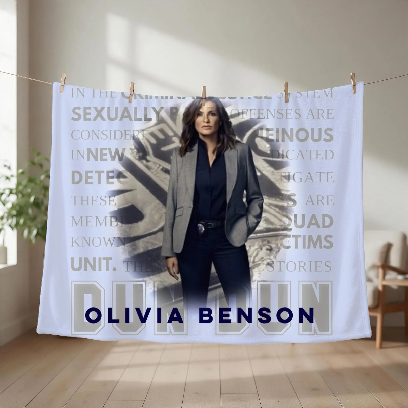 Olivia Benson Throw Blanket couch cozy soft plush fuzzy picnic outdoor blanket