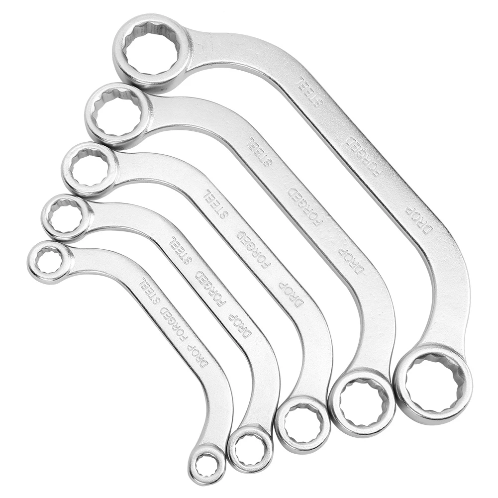 

5pcs 8-22mm Metric Wrench Kit Half Moon Double Ended Chrome Vanadium Steel Spanner(Type C )