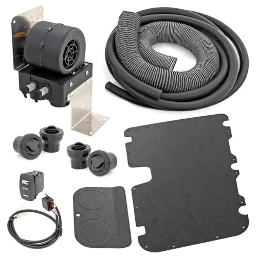 

Rough Country Cab Heater for Polaris RZR XP 1000-16000 BTU UTV Heater Kit with Fast Cabin Warm-Up Defrost Complete Install Kit