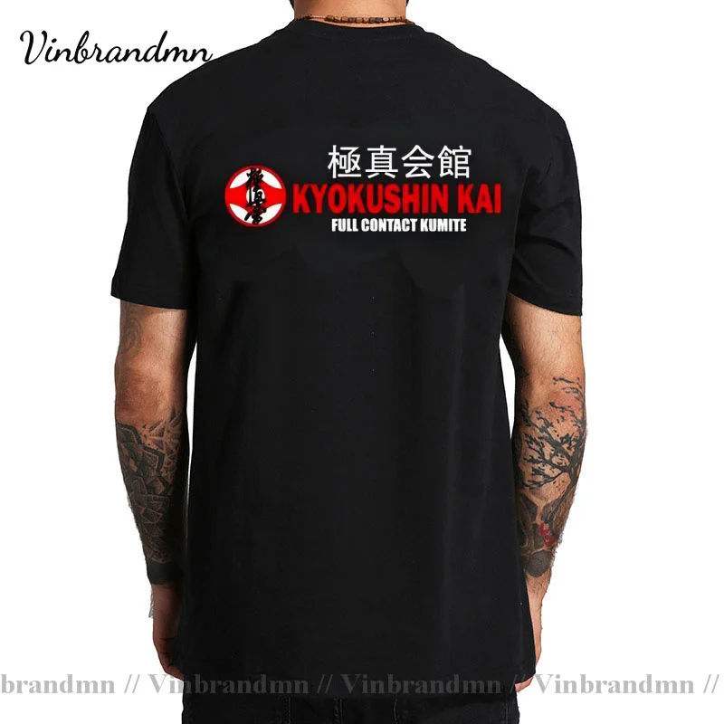 Tshirt men Unisex Tshirt Black Tshirts Homme Tees Kyokushin Karate Masutatsu Oyama Karate Japan Custom T-Shirt Print TShirt Men