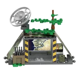 Camouflage Tent Command Room Mini Action Figures WW2 Military Army MOC Constructor Building Blocks Sets Kits Adults Toys Hobbies