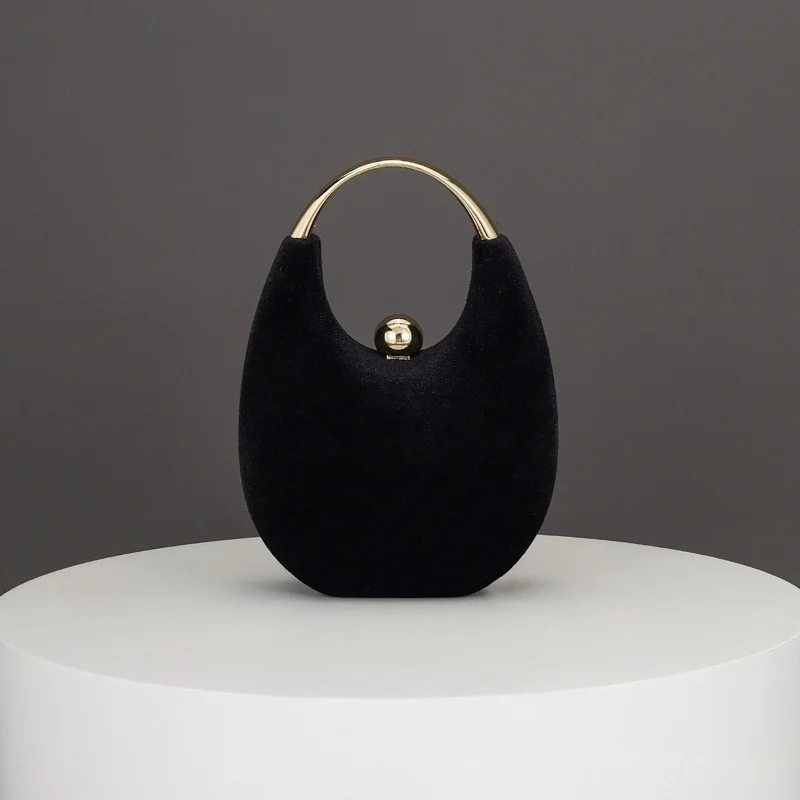 

Вечерняя сумка из вельвета с пайетками для женщин, мягкая полиэстеровая сумка-пельмень в городском простом стиле, сумка для свадебного платья, сумка для банкета