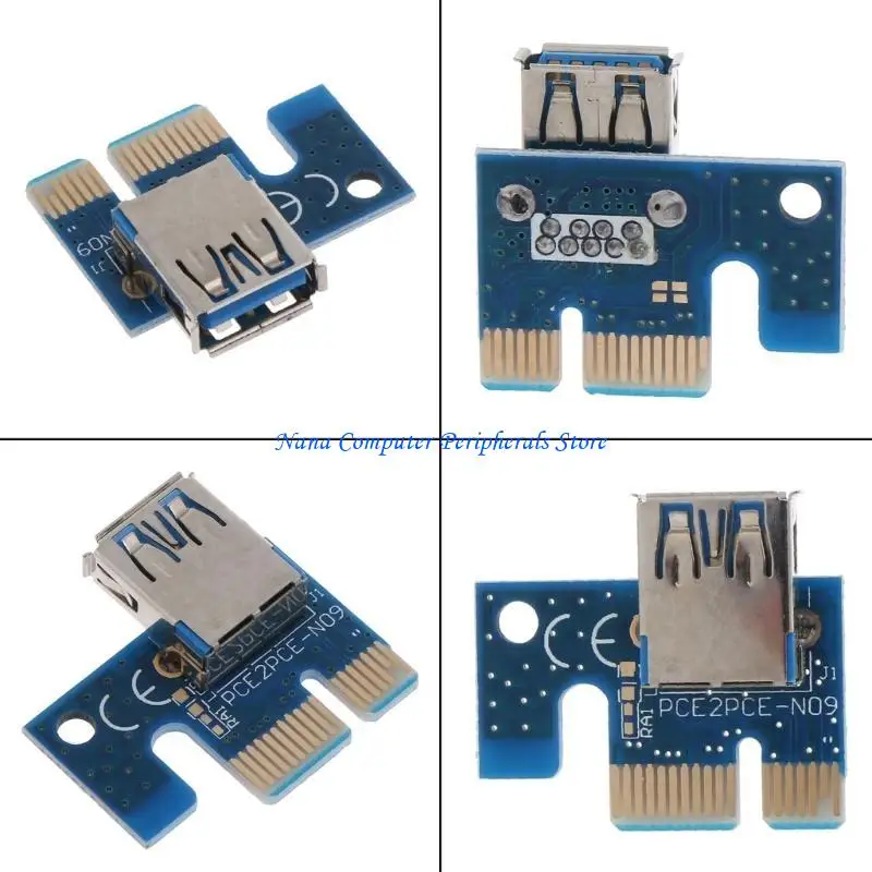 F68C PCIE Riser PCI لـ Express إلى X16 Card Card USB3.0 PCI-E