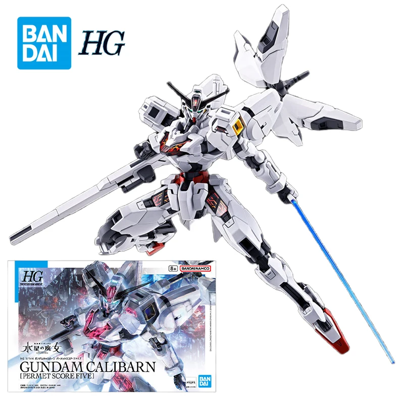 Bandai PB Gundam HG 1/144 CALIBARN PERMET SCORE FIVE Action Figure Mobile Suit Gundam Amine Figure Model Kit Toys for Children