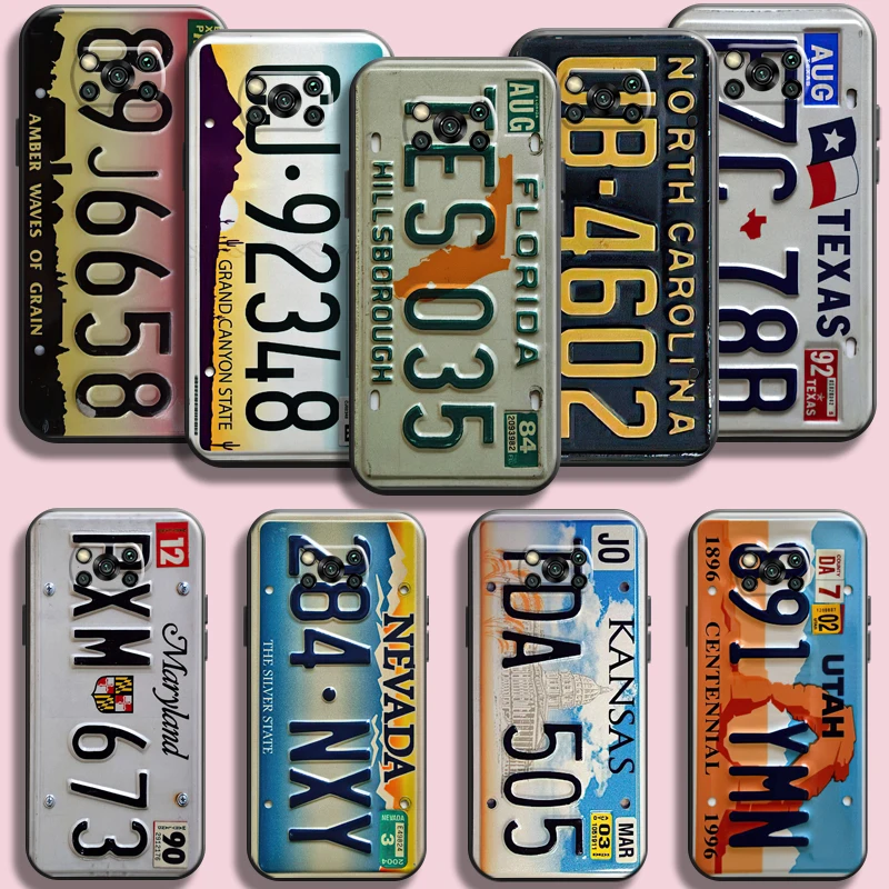 ป้ายทะเบียนวินเทจแบบย้อนยุคสำหรับ F5 Xiaomi poco F4 F3 GT poco X4 X3 Pro NFC M4 M3 Pro 5G เคสโทรศัพท์