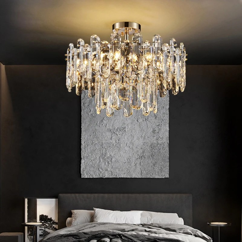 

Modern crystal ceiling chandeliers, living room LED home decoration, loft lights, luxurious creative design, bedroom lighting fi