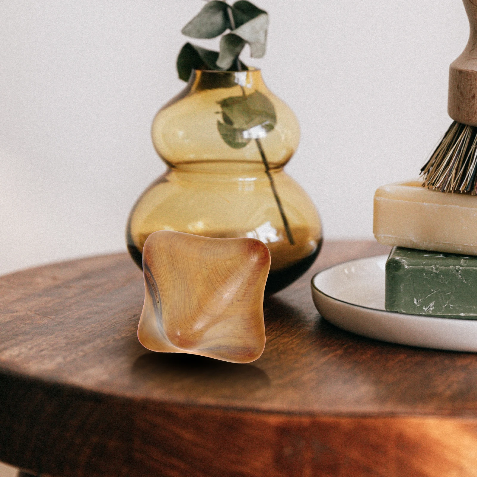 

Hexagon Wood Hand Massager Ball For Stress Relief Blood Circulation Health Exercise Tool Elderly Relaxation Decorative