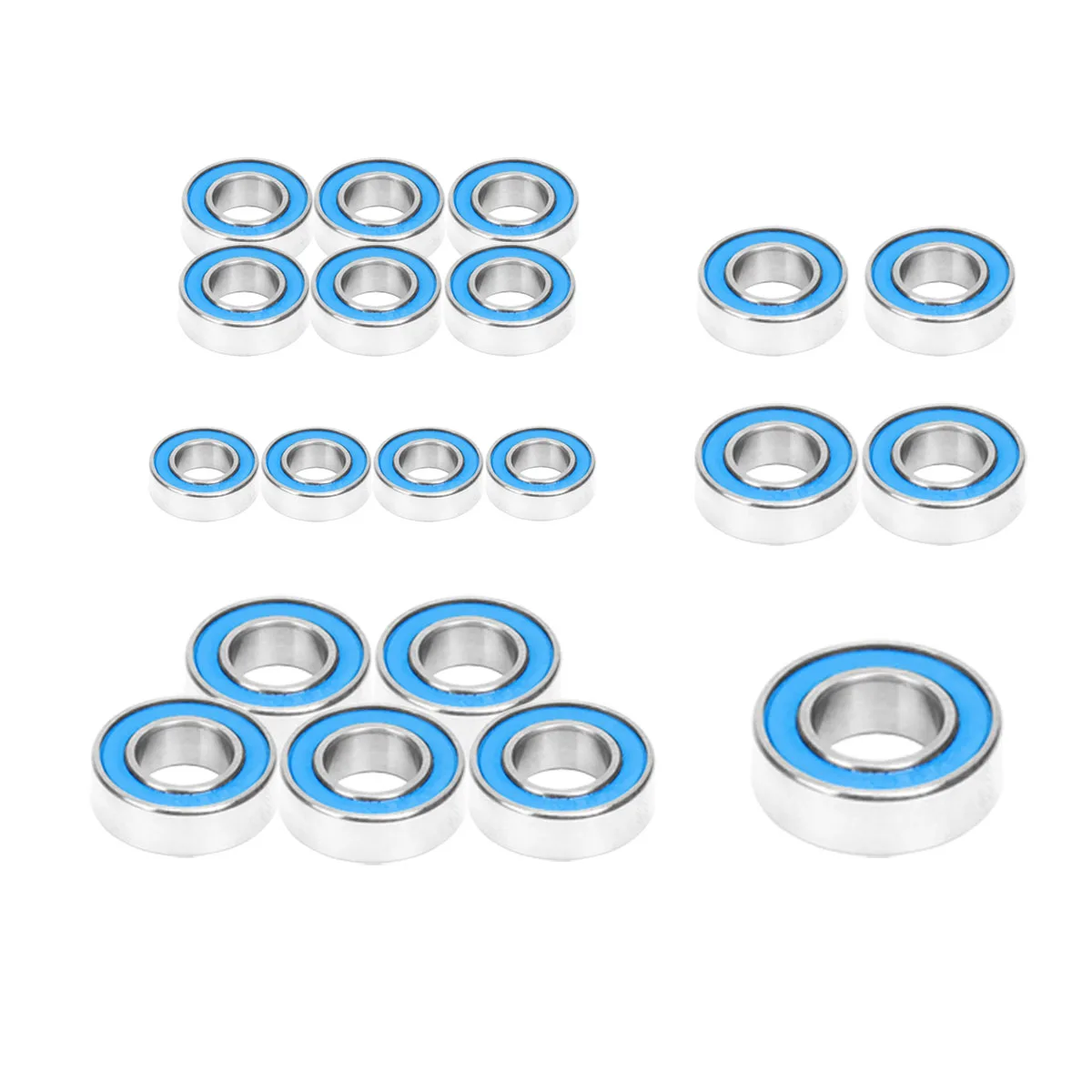 

Ball Bearing KIT Blue Rubber Sealed Full Set 20PCS For RC Car Traxxas Slash 4x4 2WD 52100 Chrome Steel