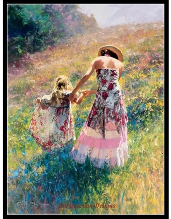 

View of Back- Needlework for embroidery DIY DMC High Quality - Counted Cross Stitch Kits 14 ct Oil painting