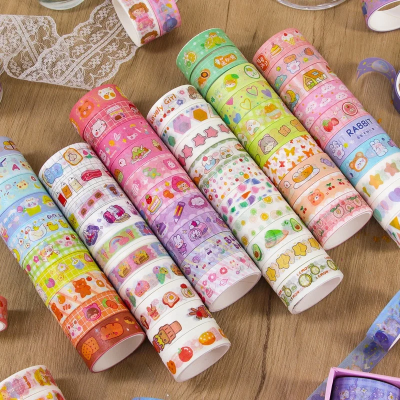 60pcs/lot Kawaii Fruit Flower Tape Creative Scrapbooking Diary Adhesive Masking Tape Stationery Gift