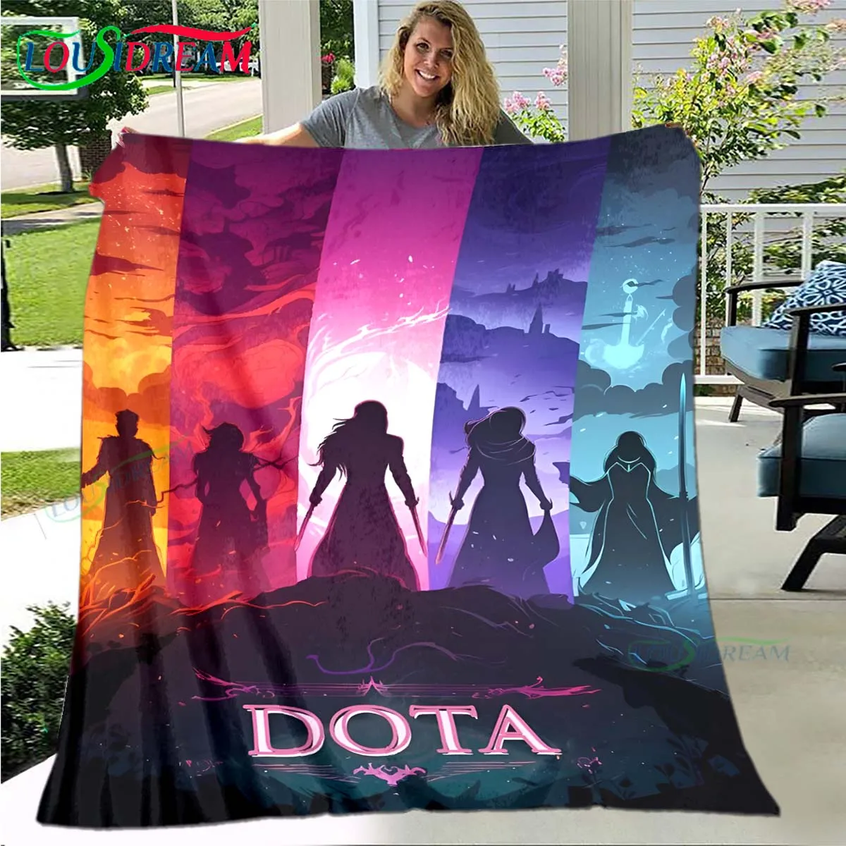 

Classic Game D-DOTA 2 Printed Four Seasons Blanket Sofa Cover Travel Bed Plush Blanket Travel Office Break Blanket Birthday Gift