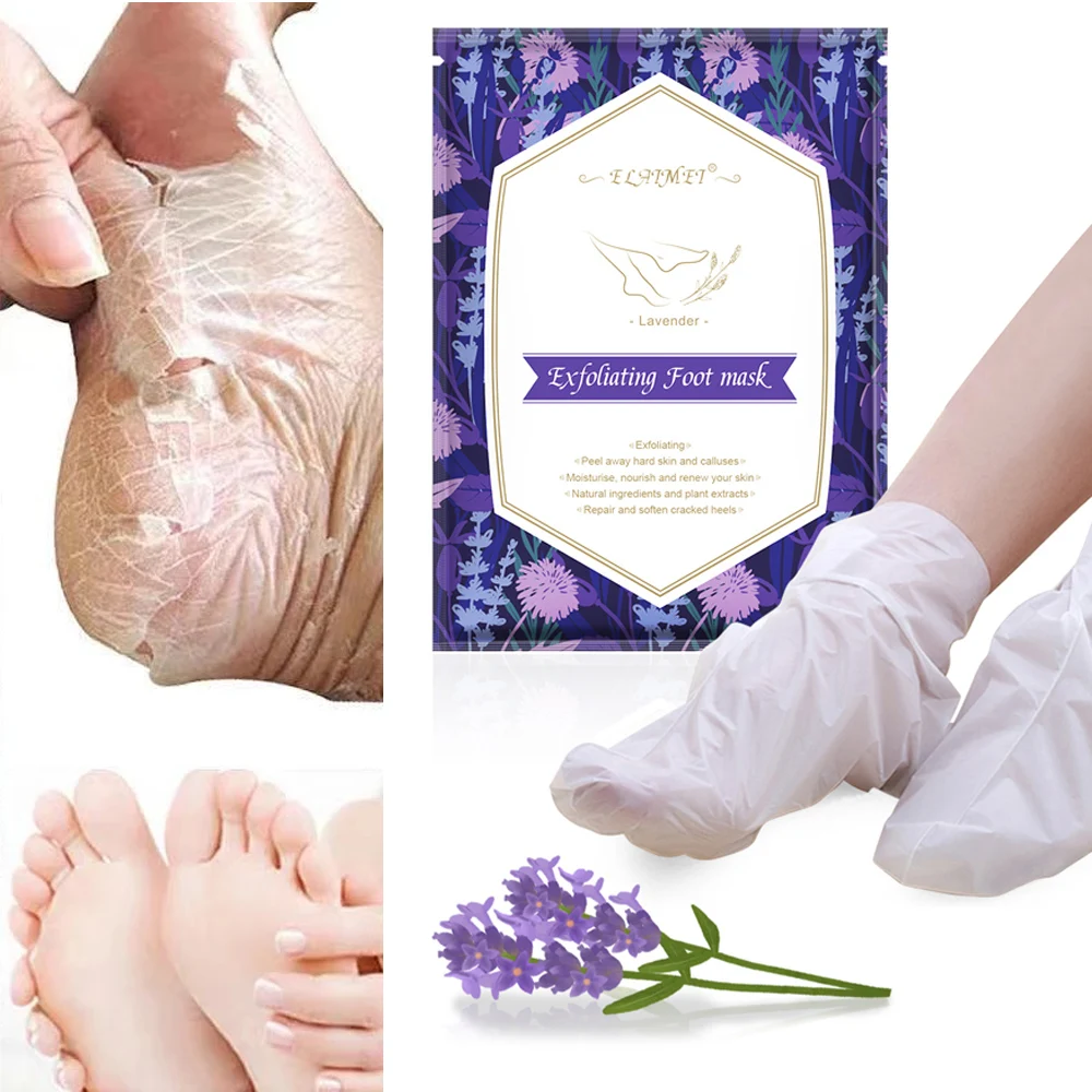 

Маска для ног отшелушивающая, средство для ухода за кожей ног, крем для ног, лаванда, 2 шт.