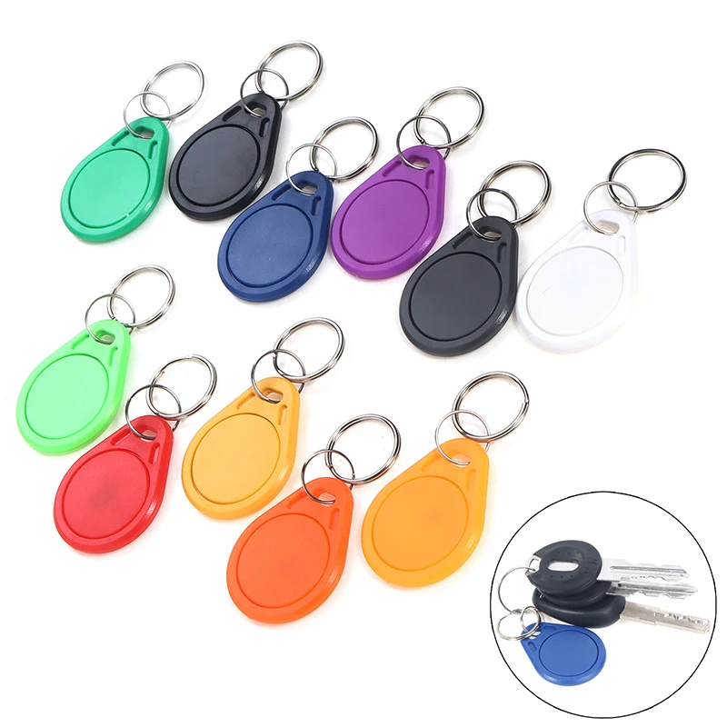 5 Stuks Uid Veranderlijke Herschrijfbare Toegangscontrole Kaart Abs Waterdichte Keyfobs Met Sleutelhanger Veiligheidsbenodigdheden Nfc Key Card