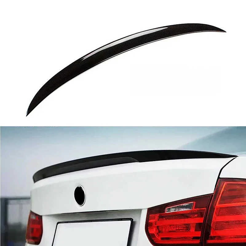 High Quality Universal PSM Style Rear Trunk Lip Spoiler Wing ABS Plastic Glossy Black Carbon Look Sedan Sport Styling Exteri