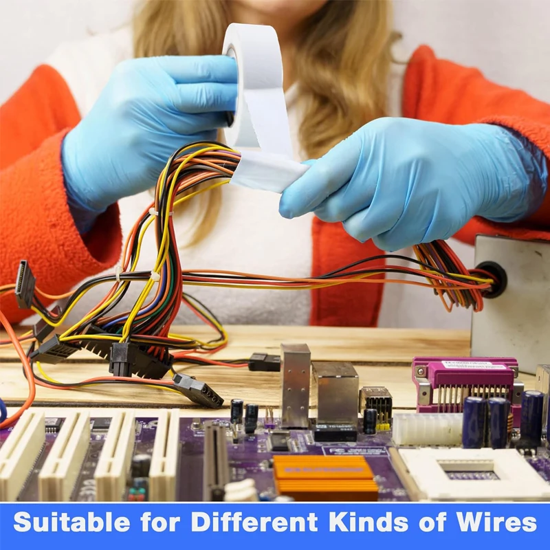 6/10 لفات الفينيل شريط كهربائي مقاوم للماء لهب مقاومة للحرارة والطقس داخلي في الهواء الطلق ارتفاع درجة الحرارة سلك كهربائي الشريط الملون