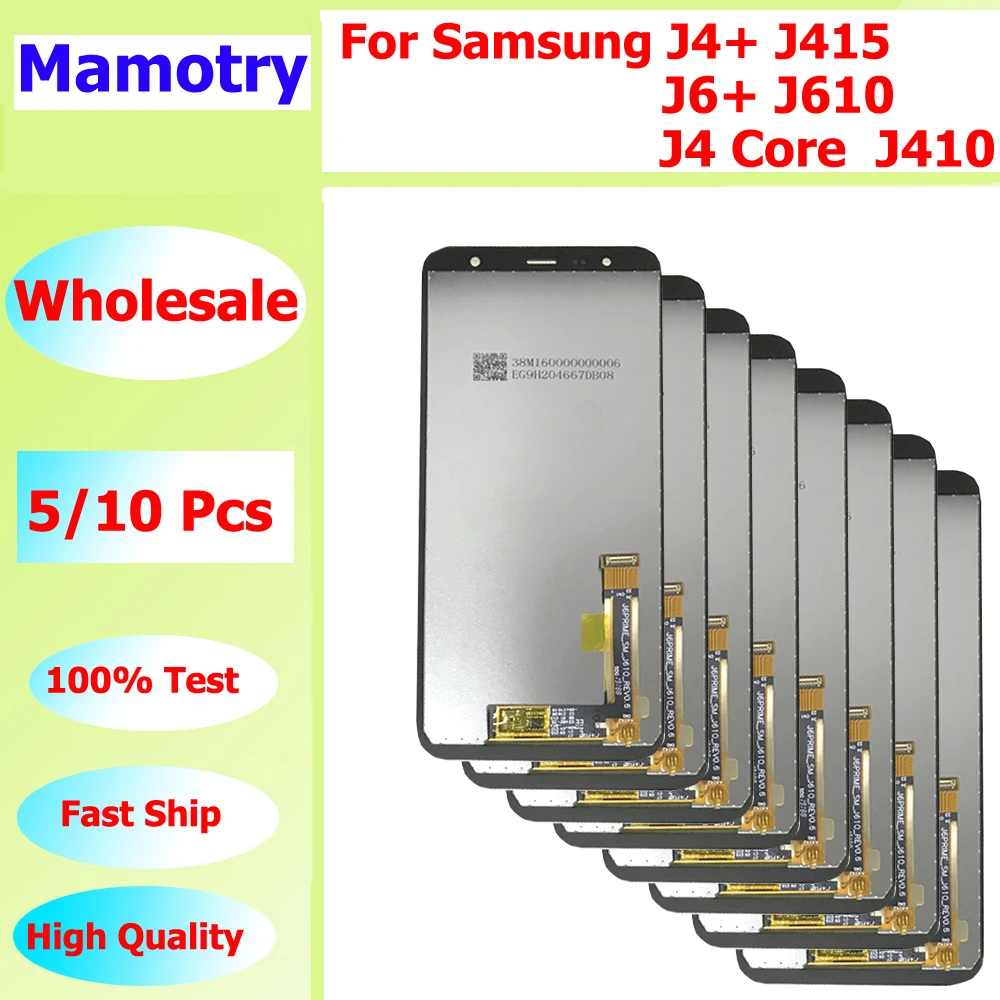 

Wholesale 5/10 piece/Lot Original-self-weld For Samsung J4 Plus J415 Screen Lcd Display J6 Plus J610 Touch Assembly J4 Core J410
