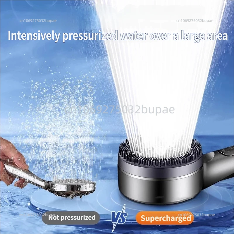 Spa Massage Handheld Shower Head for Bathroom Liquid Silicone Soft Brush Relieve Body Fatigue Neck Back Skin Exfoliating Sprayer view 2