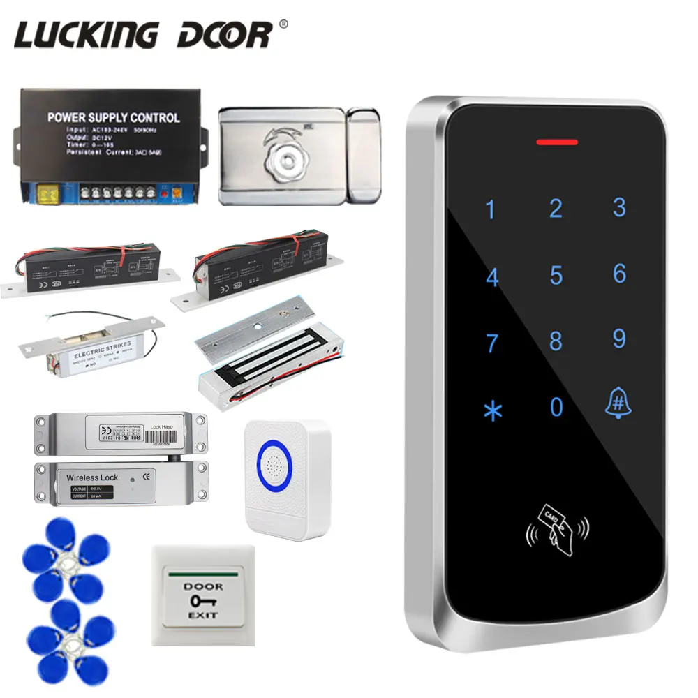 

Outdoor Motor Garage Door Opener Kit Backlight Touch Keypad Access Control Set Digital Door Lock Package Access Relay Point Set