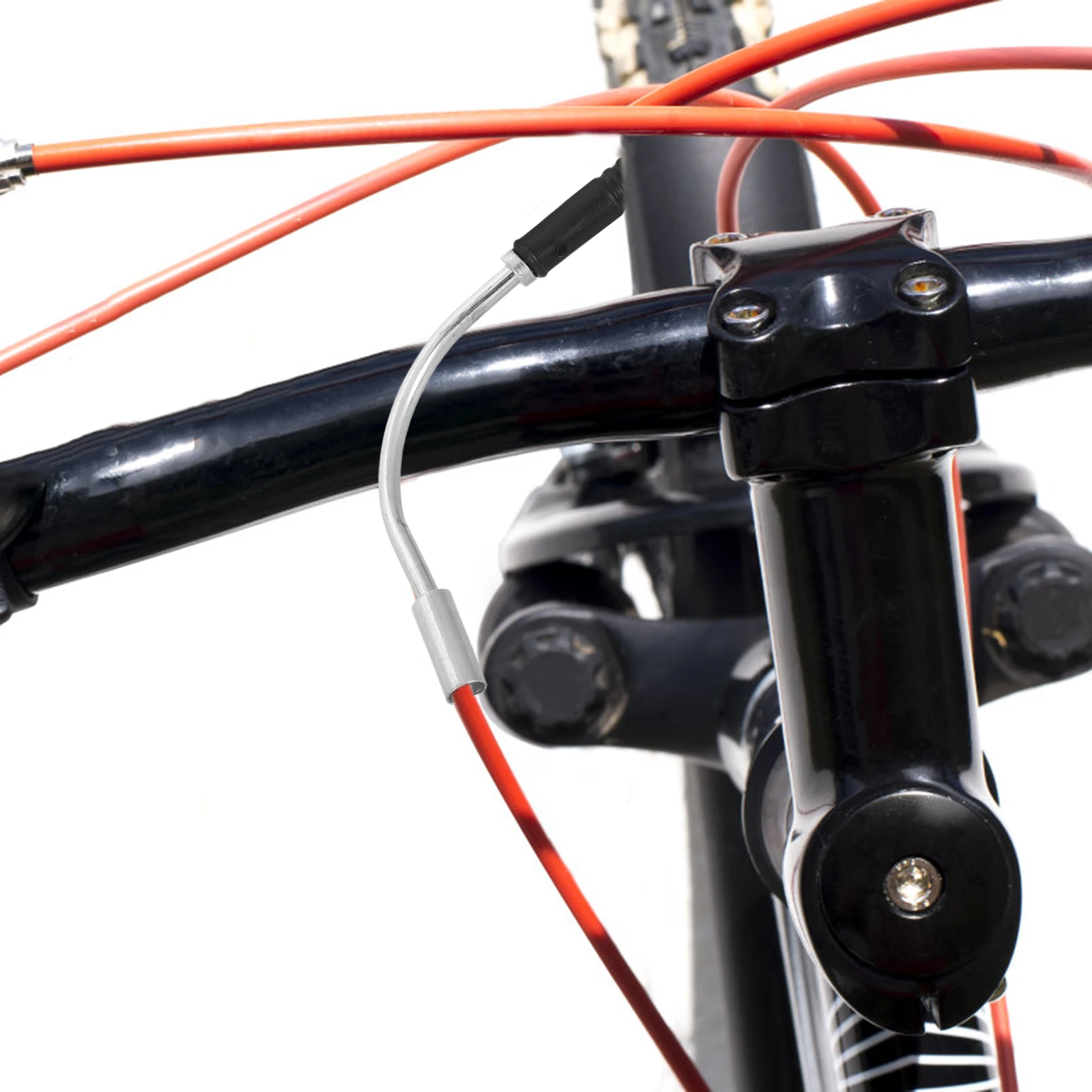 

2 Sets Bicycle V Noodle Rubber Boot Set Bike Brake Pipe Cable Protector Bent Tube For City Mountain Road Bikes Brake Sleeve