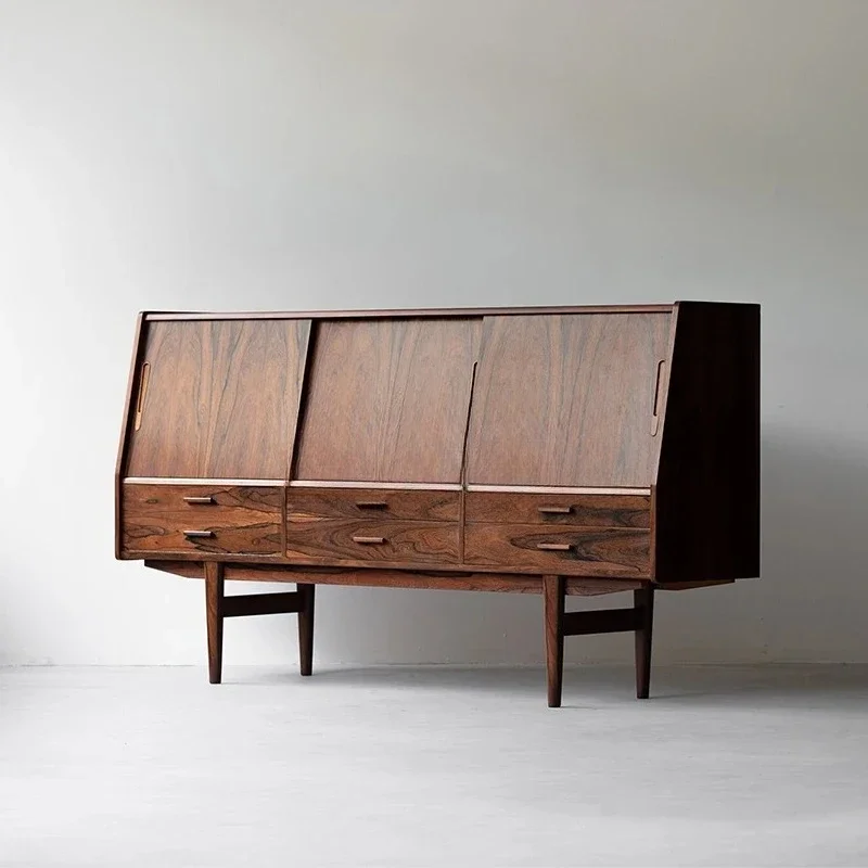 

Vintage, Side Cabinet Cherry Storage Locker Burmese Teak Cutlery Cabinet Furniture