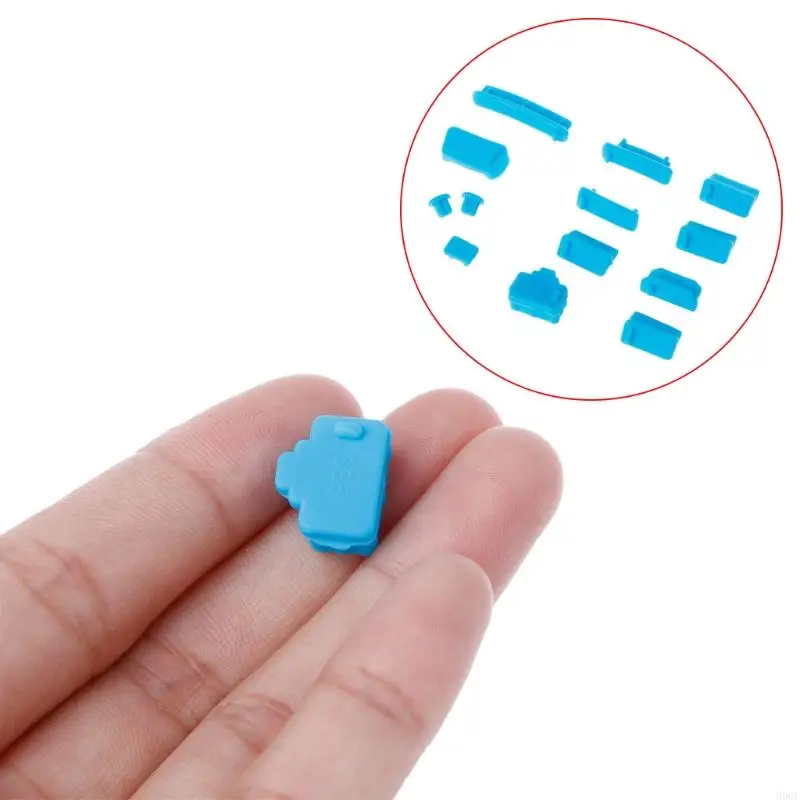 900F 13PCS Silicone Laptop Anti Dust Plug Cover Colorful Soft Portas carregamento Rolha para Notebook Universal
