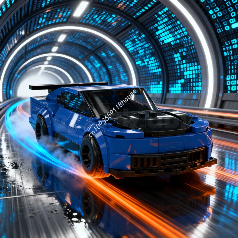 

246 деталей MOC City Champions Camarosn, конструктор из 8-ми элементов, архитектурные строительные блоки, идея для рождественского подарка, развивающие игрушки, кирпичики для детей