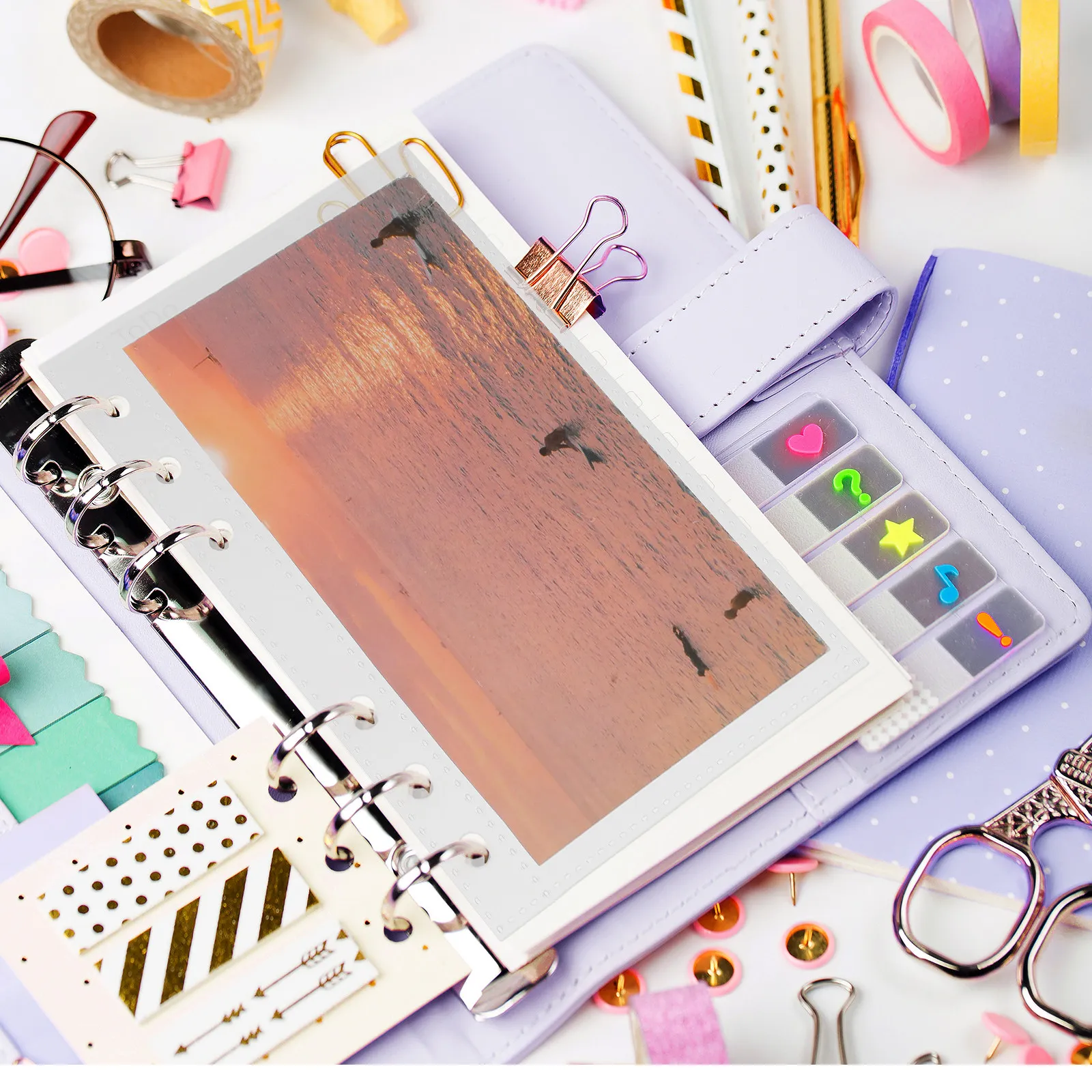 

20Pcs Transparent Pocket Binder Sheets A6 Clear Card Holder Inserts Refill for Stickers Trading Cards Photo Organizer Plastic