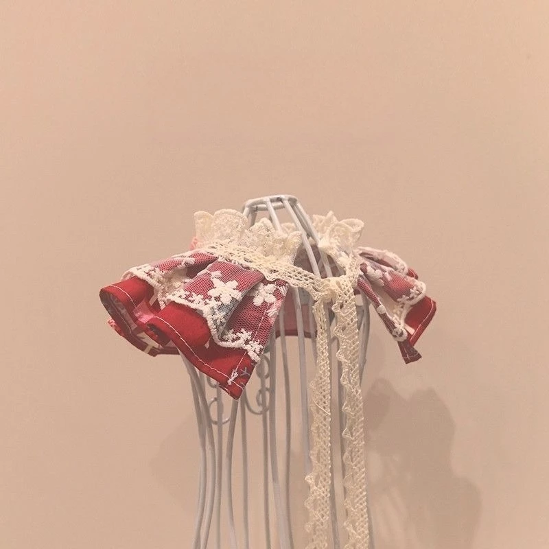 Pañuelo navideño de encaje para mascotas, babero para perros pequeños y gatos, bufanda suave ajustable para vacaciones, ropa festiva para el cuello para mascotas, regalo de decoración