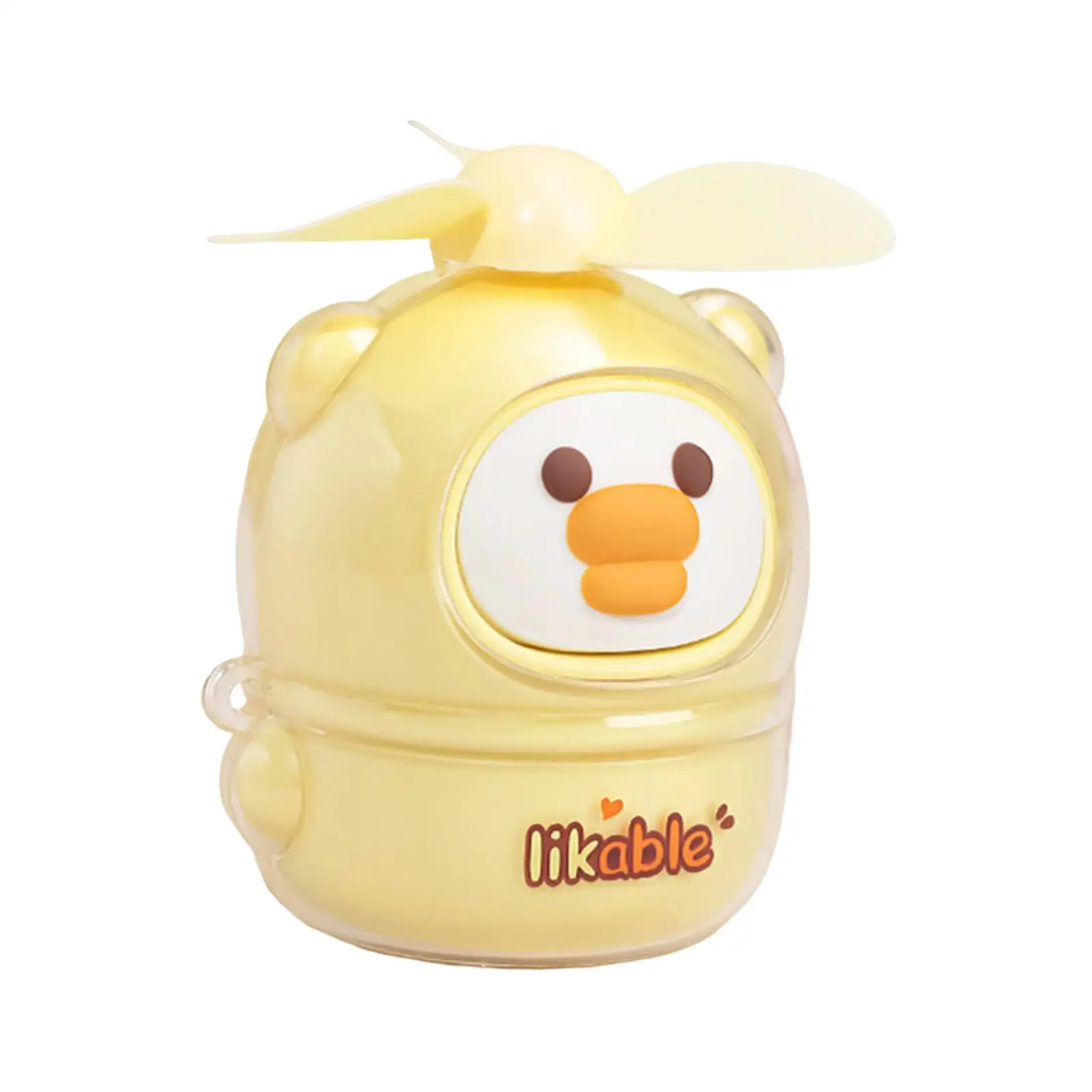 Ventilador Personal de refrigeración, Ventilador ligero recargable de dibujos animados para viajes, senderismo, Camping, dormitorio, escritorio