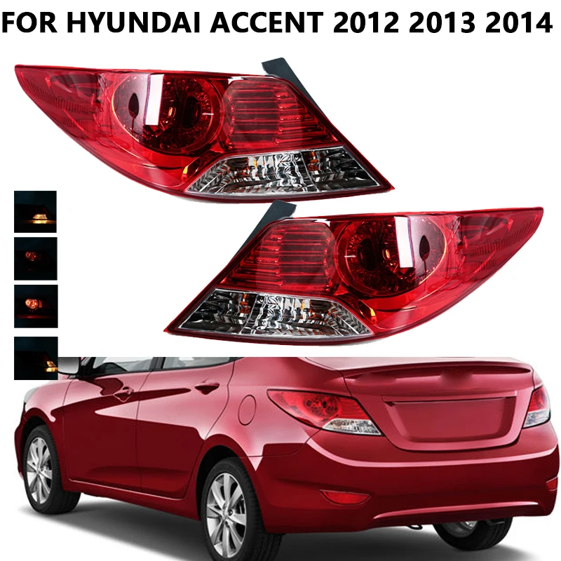 

Для Hyundai Accent 2012-2014 задний фонарь автомобиля, лампа водителя, задний фонарь, стоп-сигнал, галогенный фонарь 92401-1R010 92402-1R010