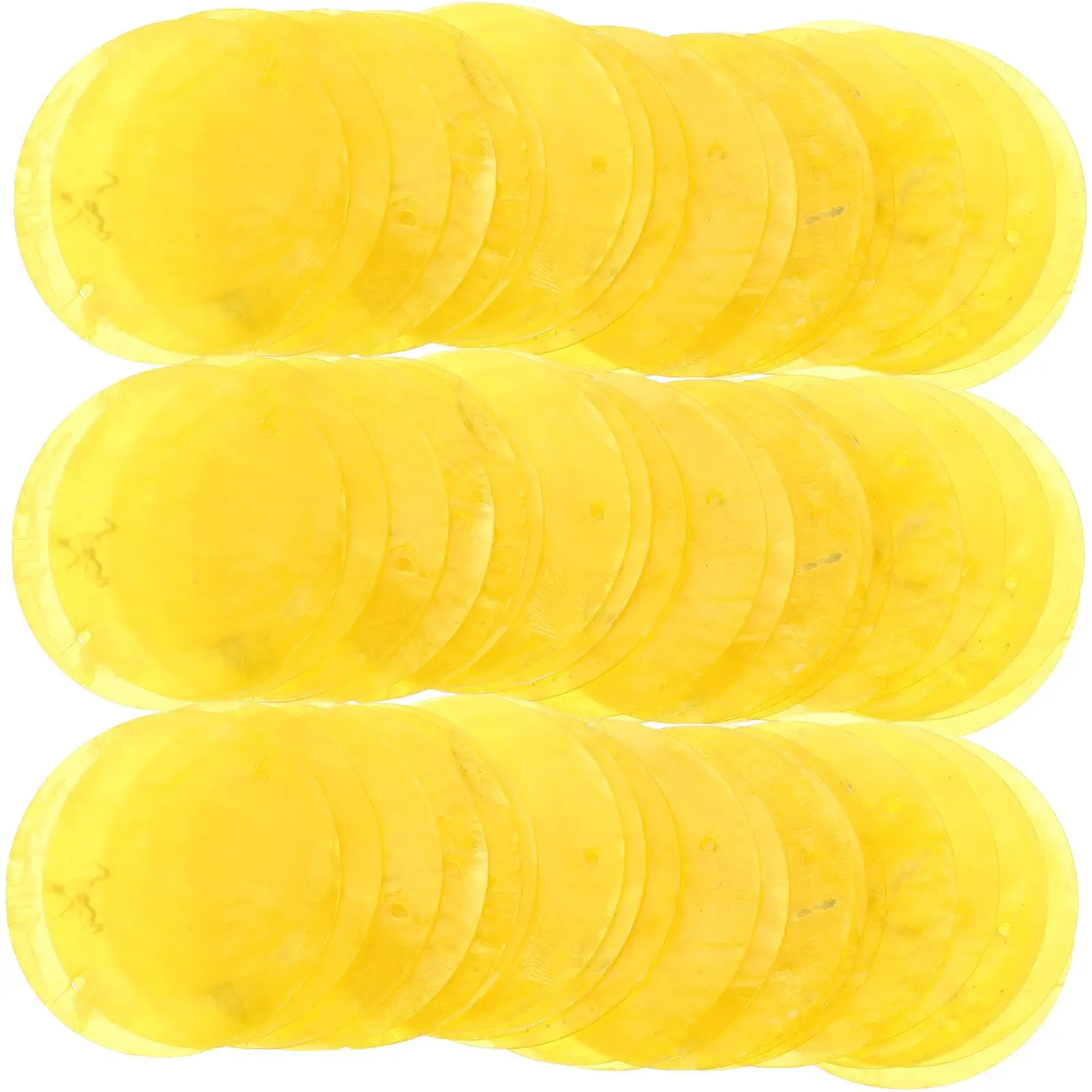 

100 Pcs Shell Pieces Beads Seashell Crafts Decorative Accessories Round Edges Smooth Durable Practical DIY Jewelry Making Wind