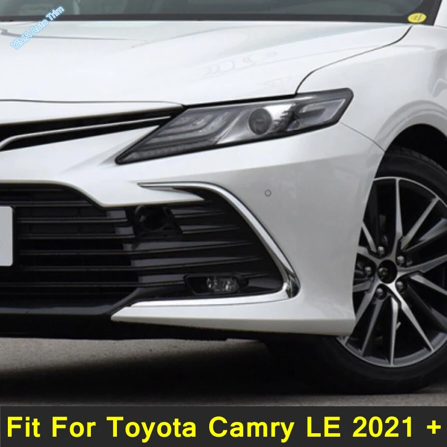 

For Toyota Camry LE 2021 2022 Front Bumper Collision Avoidance Trim Fog Light Lamp Eyelid Eyebrow Strips Car Styling Accessories