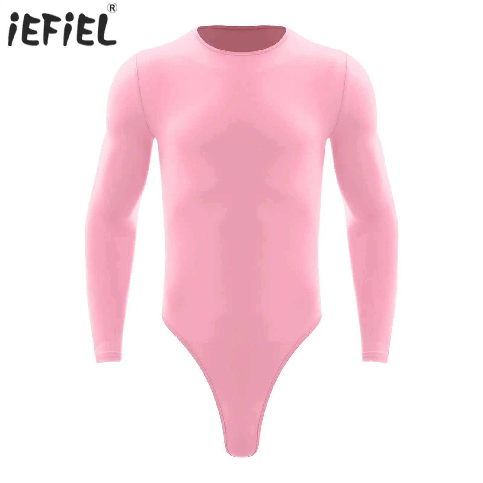 Men's Rompers One Piece Leotard Sexy Loungewear Sleepwear Round Neck Long Sleeve Press Buttons Bodysuit Fashion Casual Wear