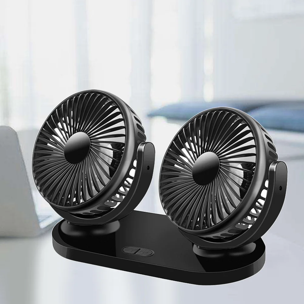 

Двуглавый автомобильный USB-вентилятор, портативный регулируемый охладитель, охлаждение для автомобилей, внедорожников, квадроциклов, лодок, черный автомобильный USB-вентилятор