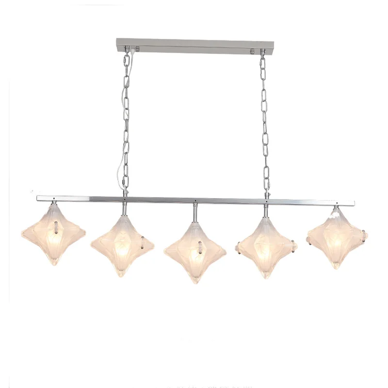 

Vintage Murano Star Pendant Lamp Metal Glass Gold Silvery Dimmable Ceilings Lustre for Hotel Dining