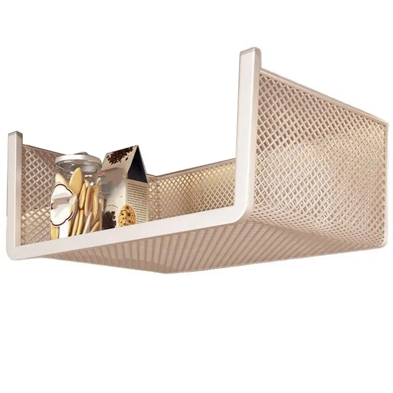 

【ПОСЛЕДНИЙ ШАНС】Настенная сетчатая корзина большой вместимости для хранения под полкой, металлическая сетка для гардероба