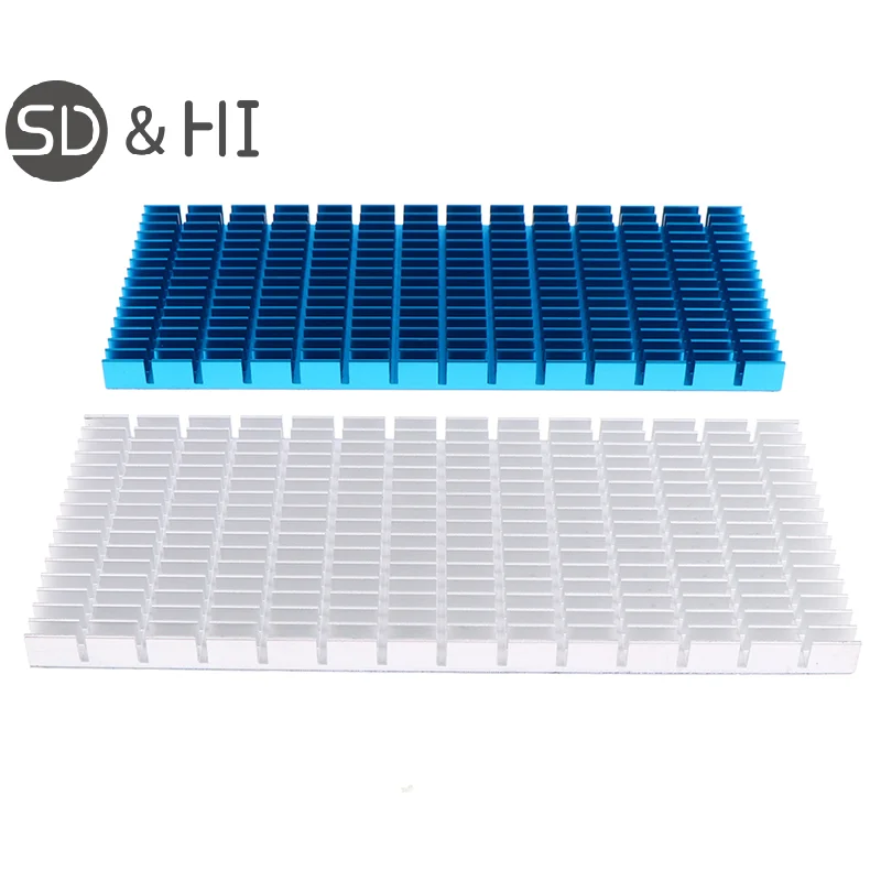 1Pc Aluminum Radiator Fin Mobile Phone Cooling Heatsink Radiator Cutting Slot Heatsink Blind Radiating Fin Heat Sink 150*65*8MM