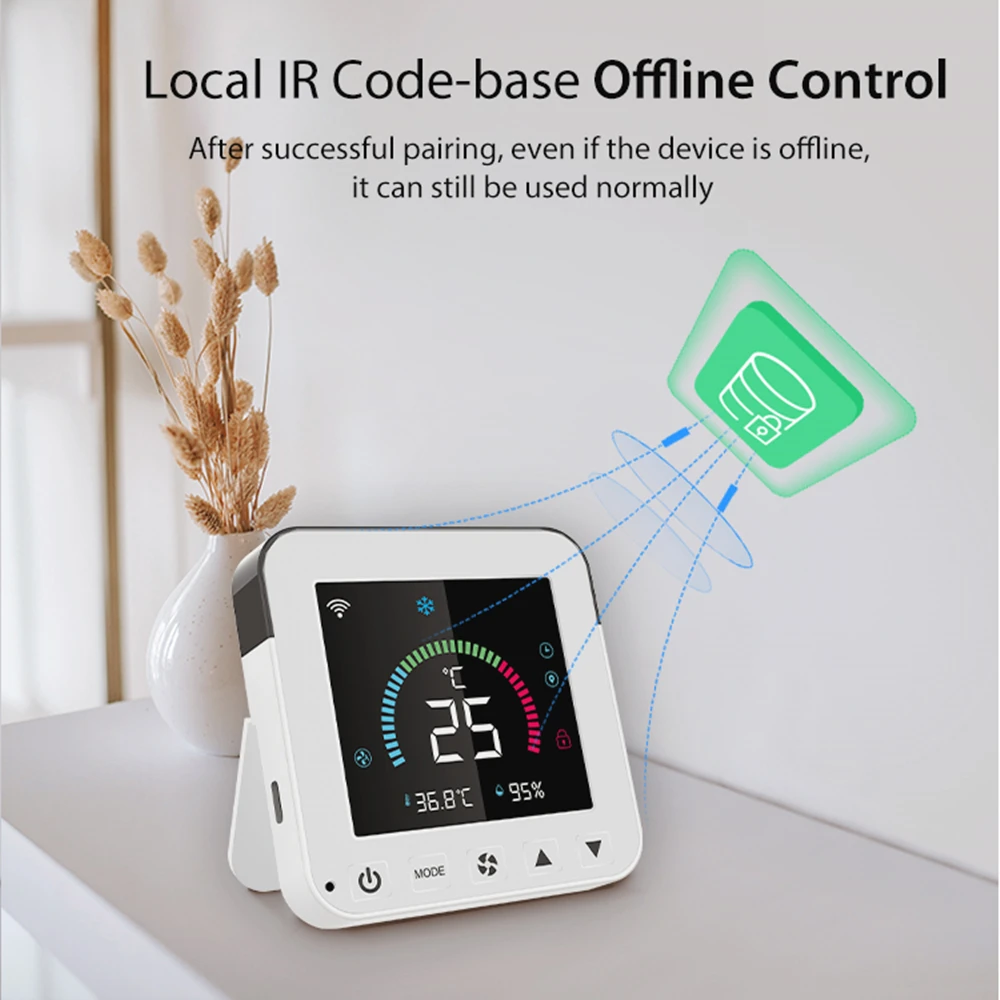 Tuya smart WiFi Thermostat Air Conditioner IR Temperature Humidity Infrared Controller USB Power voice control Alexa Google  Hom