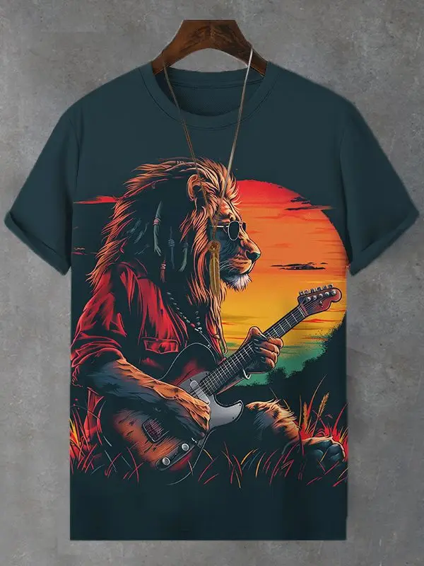 Lino Bird T-Shirts Animal 3D Print Men Women Casual Hip-hop Round Neck Short Sleeve T Shirt Harajuku Y2K Top Tees Men's Clothing